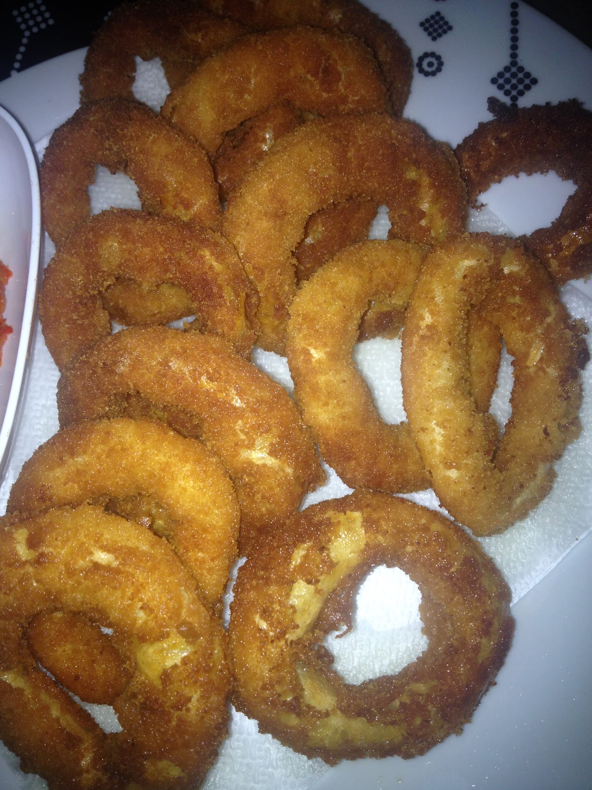 Mauritian and Fusion Cuisine Onion rings with bread crumbs