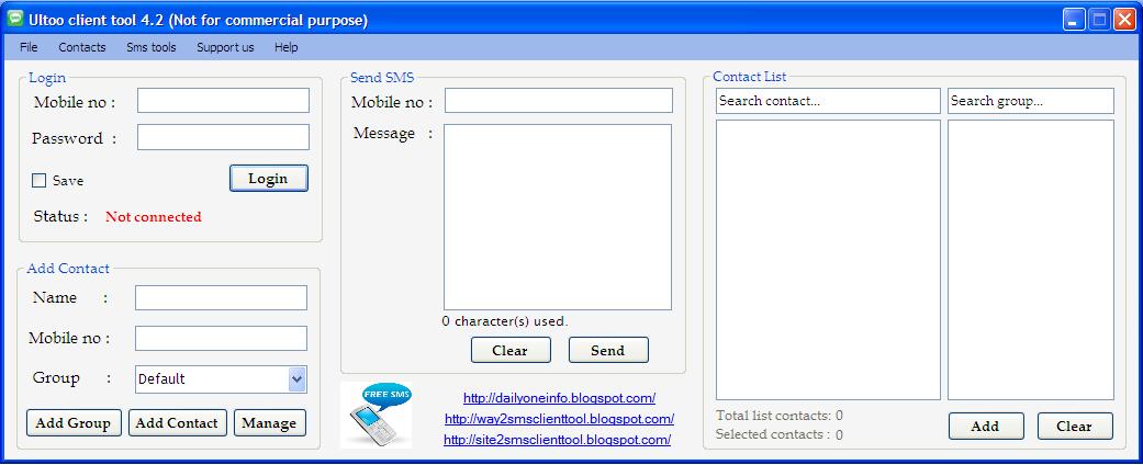 HACK THE WORLD Ultoo Desktop Version Send Group Unlimited SMS And 