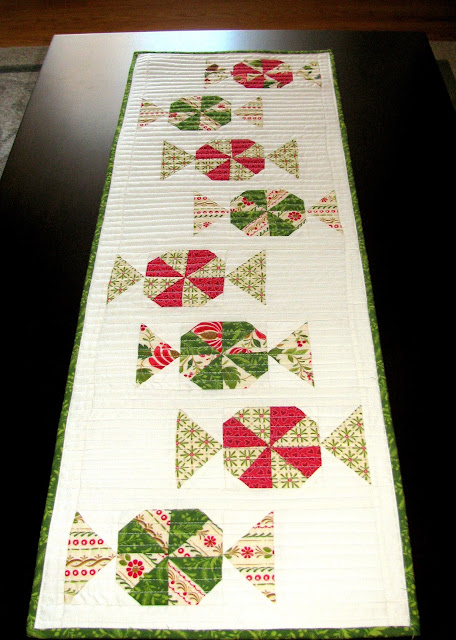 Candy Carousel quilted table runner pattern - detail #2