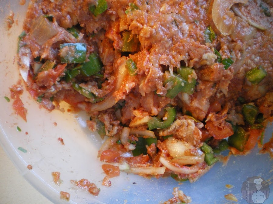 Lahmacun : Relleno de carne especiada