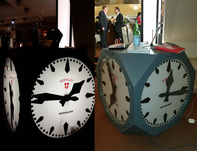 Watch table, tall dial, interior design