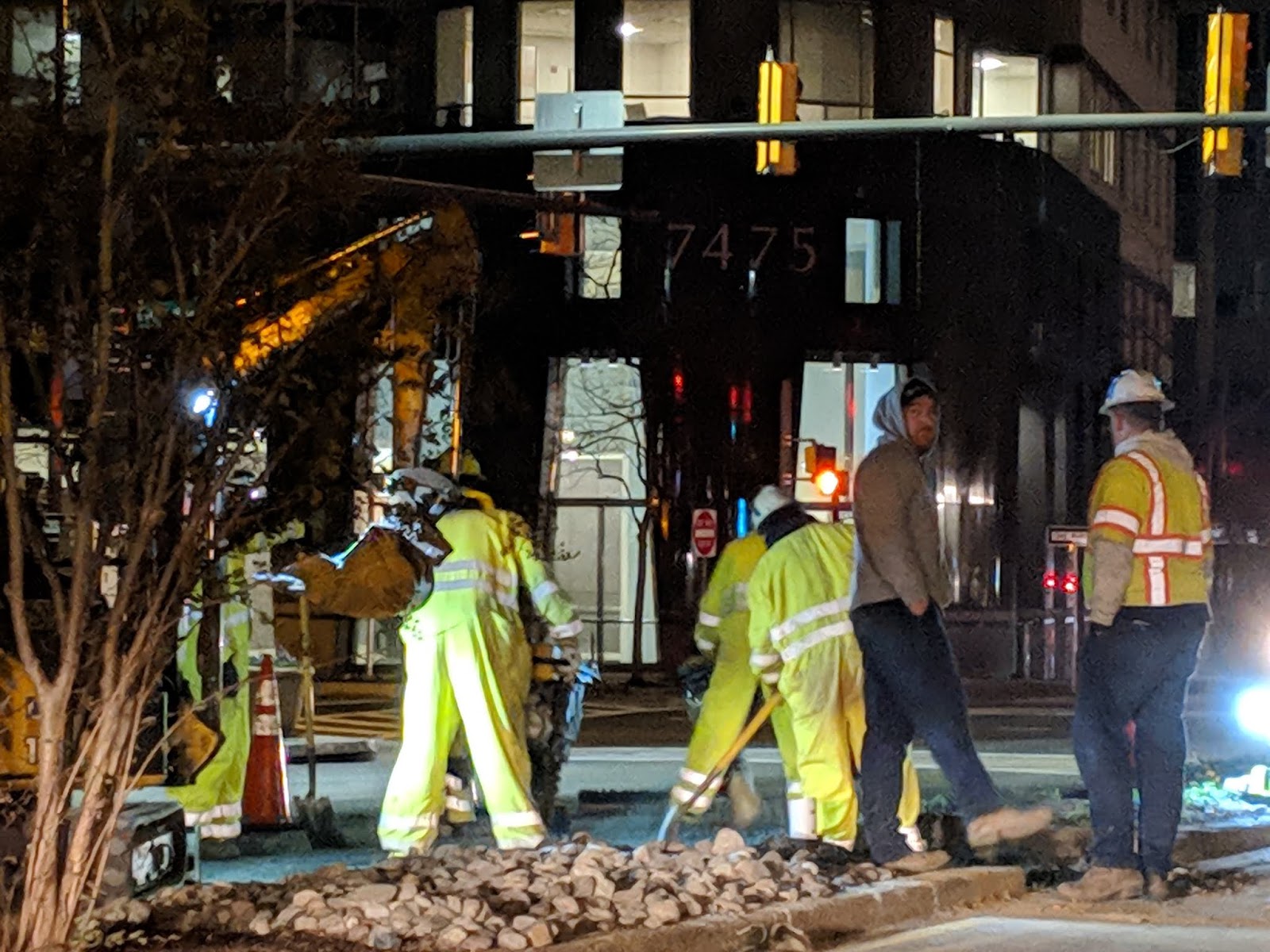 Robert Dyer Bethesda Row Washington Gas work continues in downtown