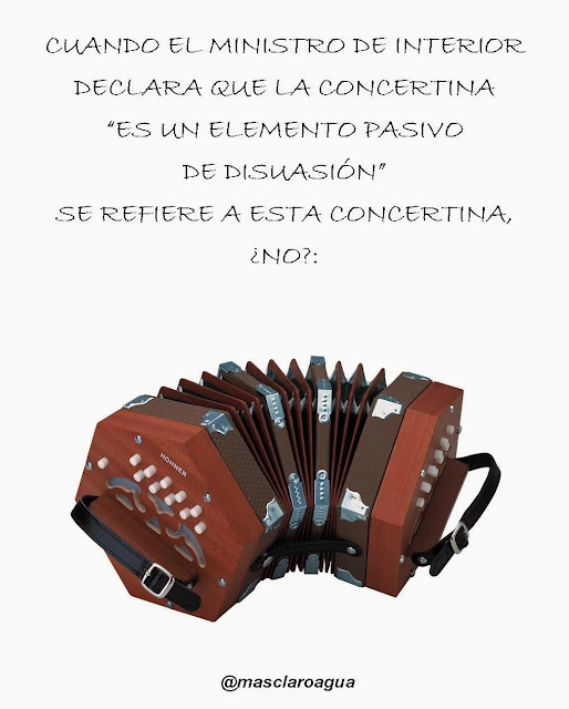 Más claro, agua Interior y las concertinas