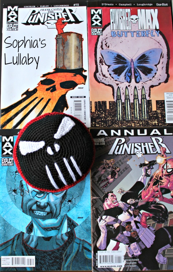 Sophia's Lullaby Punisher Crochet Cushion