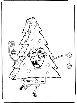 Spongebob Christmas Coloring Pages
