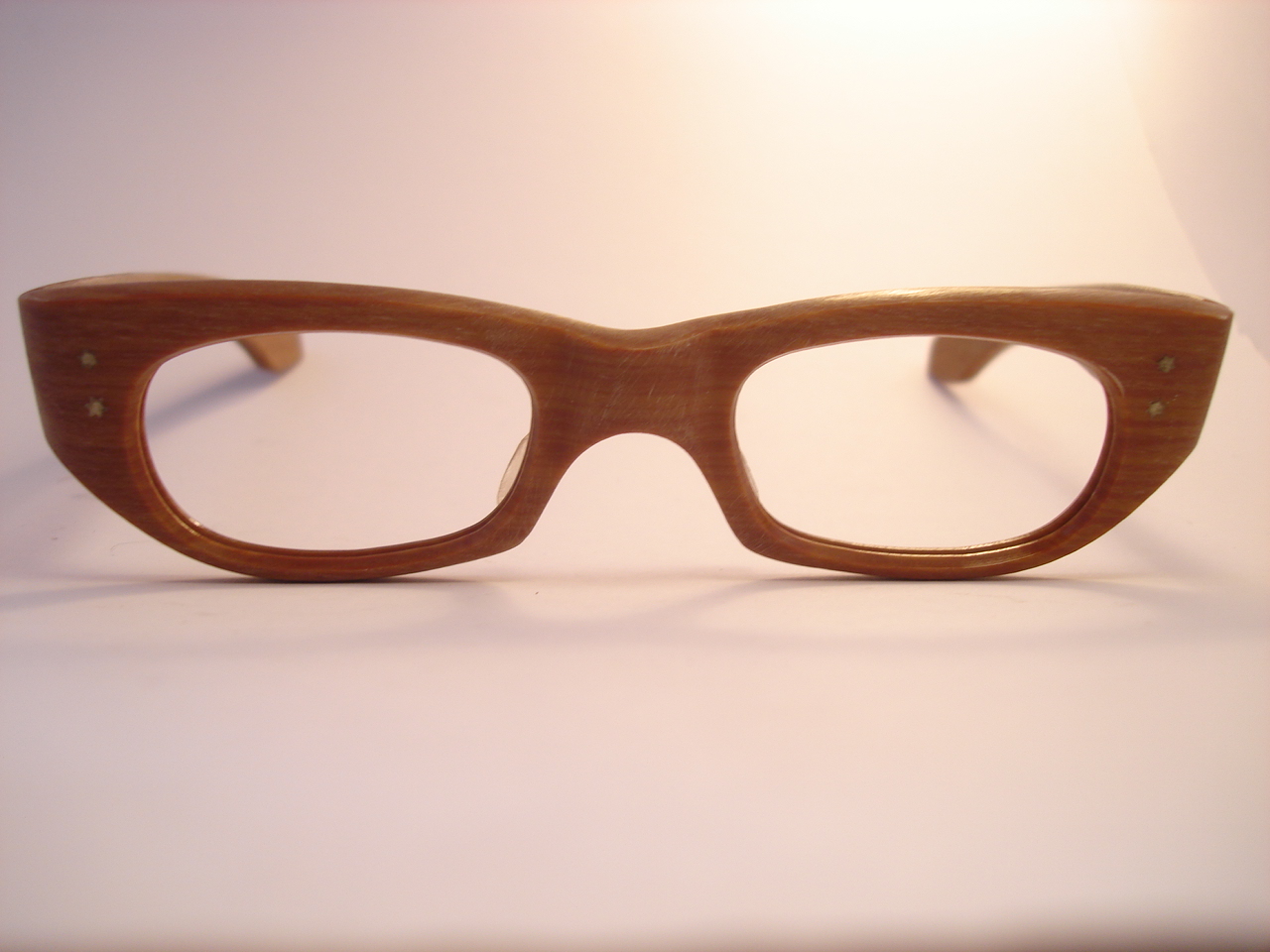 theothersideofthepillow vintage 1950's wood effect spectacles HANDMADE
