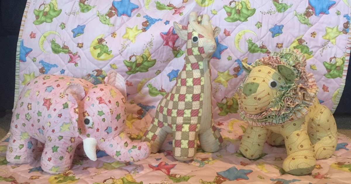 Creative Expressions Baby Quilt and Quilted Stuffed Animals