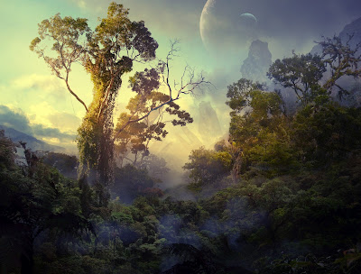 Fantasy Abstract Trees HD Wallpaper