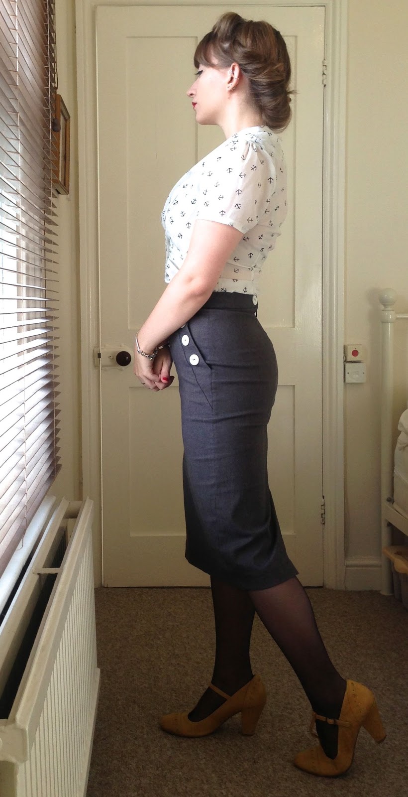 Cici Marie | Pencil skirt, Secretary outfits, 40s fashion