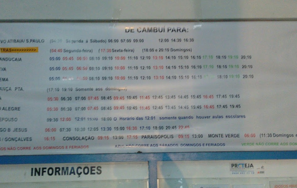 Horário de Onibus