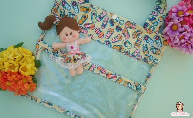 bolsa de praia plástico transparente infantil 