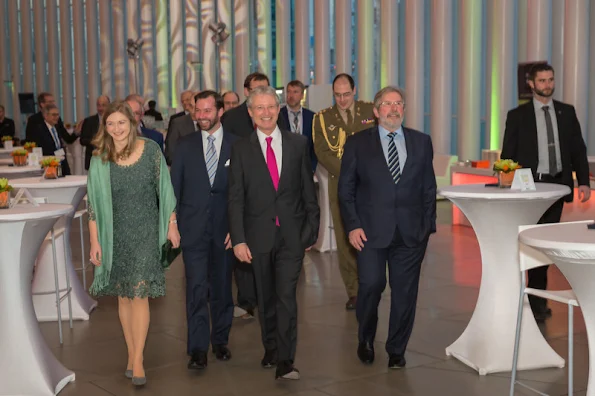 Hereditary Duke Guillaume of Luxembourg and Crown Duchess of Luxembourg Stephanie attended the academic session of the 50th anniversary.