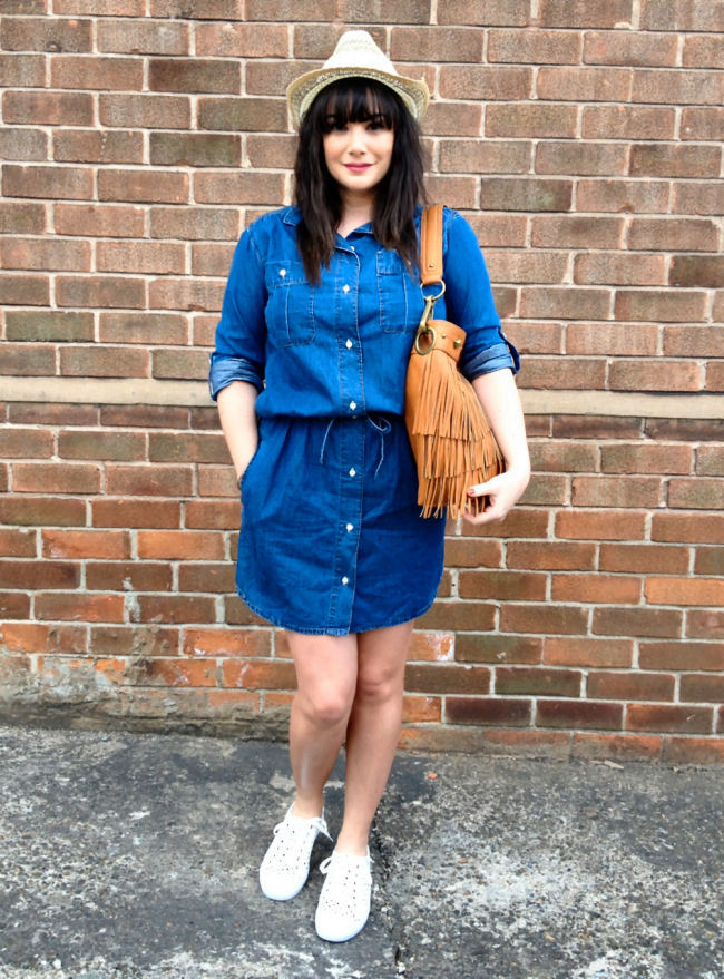 uk style and fashion blog outfit post denim dress
