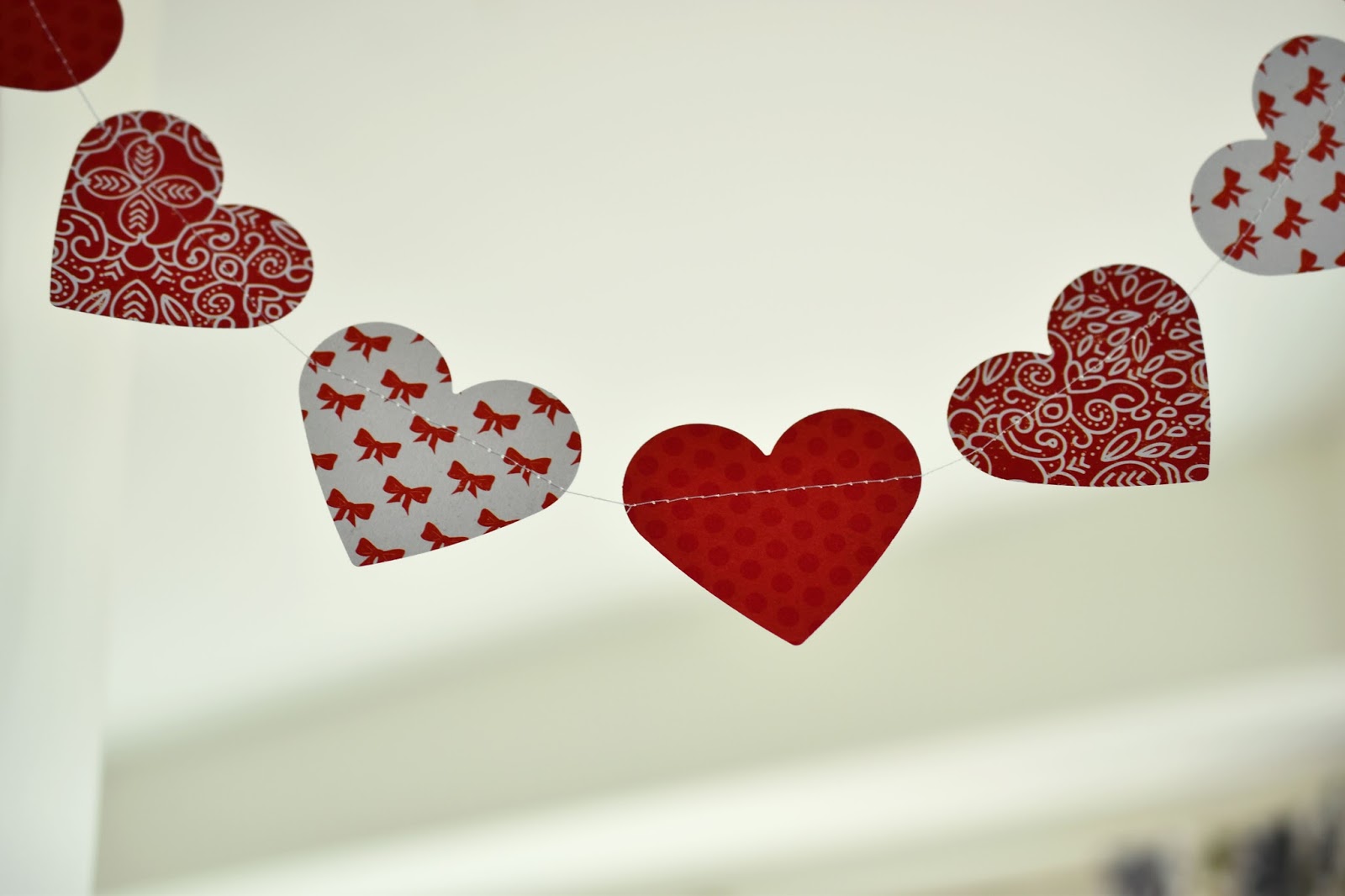 Woman in Real Life How To Sew A Simple Paper Hearts Garland for