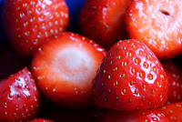 Erdbeeren für Erdbeereis mit frischen Früchten