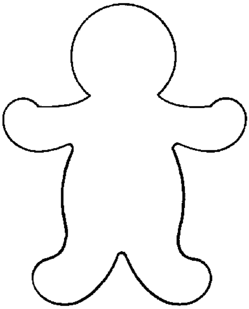 free clipart gingerbread man outline - photo #28