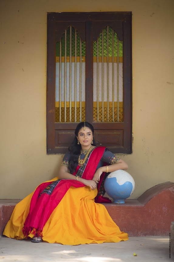 Sree Mukhi photo in half saree