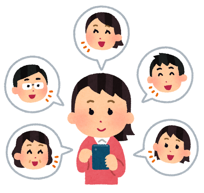 Snsをやる人のイラスト 女性 かわいいフリー素材集 いらすとや