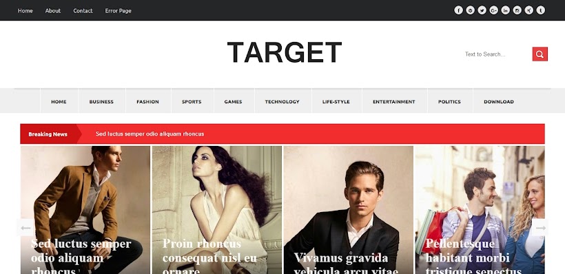Target Free Blogger Template