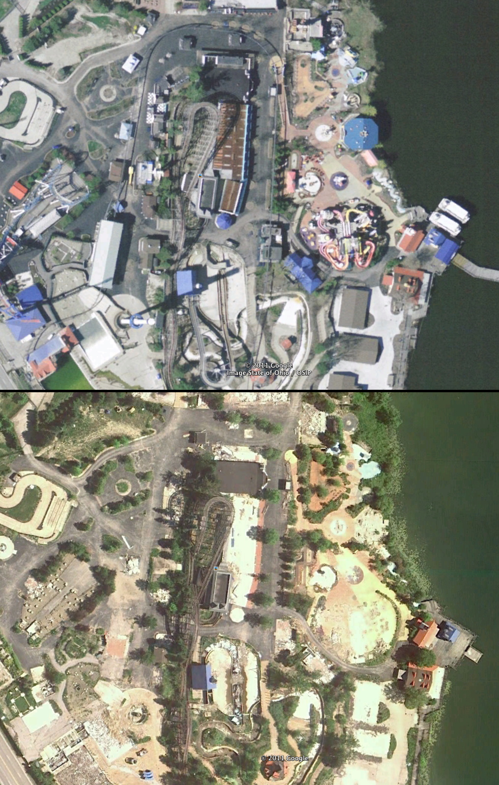 NewsPlusNotes Aerial Antics The Weeds Grow At Geauga Lake