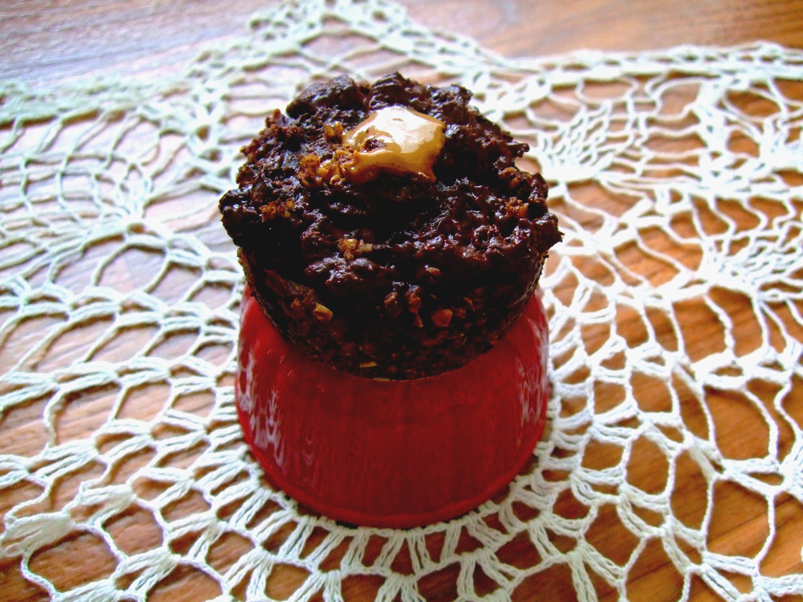 Frosted Double Chocolate Almond Oat Cake Kat Cupcake