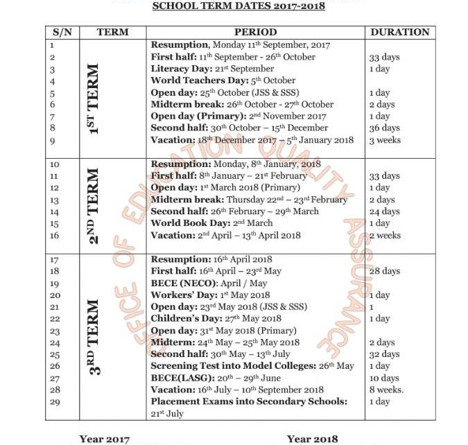 Lagos State Government School Calendar Just Sharing Thoughts Worth Sharing