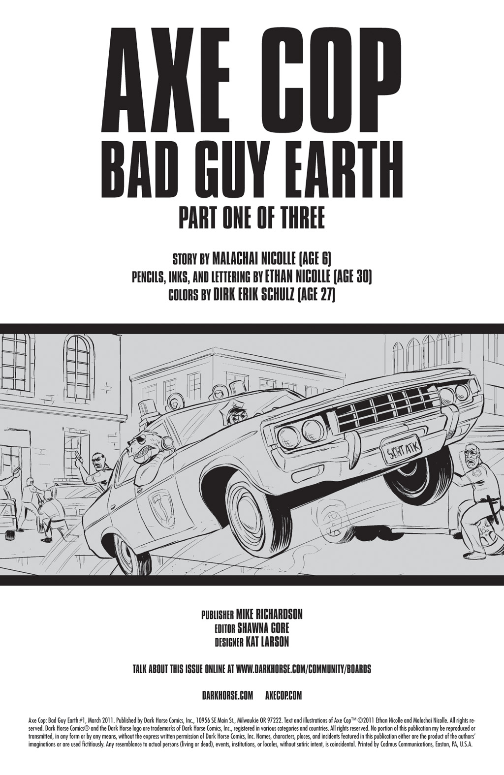 Read online Axe Cop: Bad Guy Earth comic -  Issue #1 - 2
