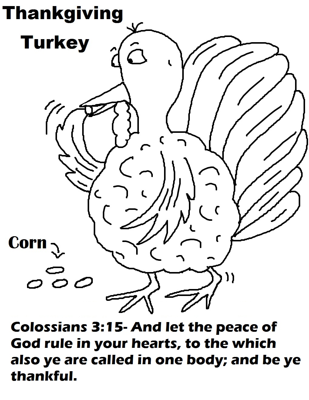 preschool thanksgiving coloring pages corn - photo #33