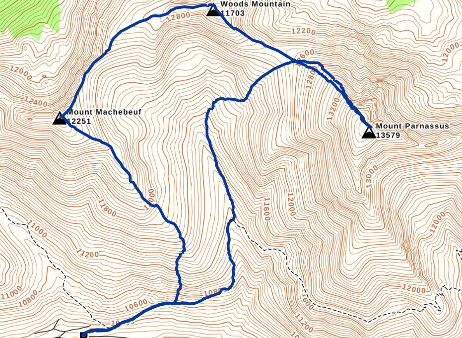 Colorado Ascents Mount ParnassusWoods MountainMount Machebeuf