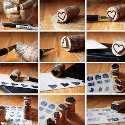 Como hacer sellos con corchos
