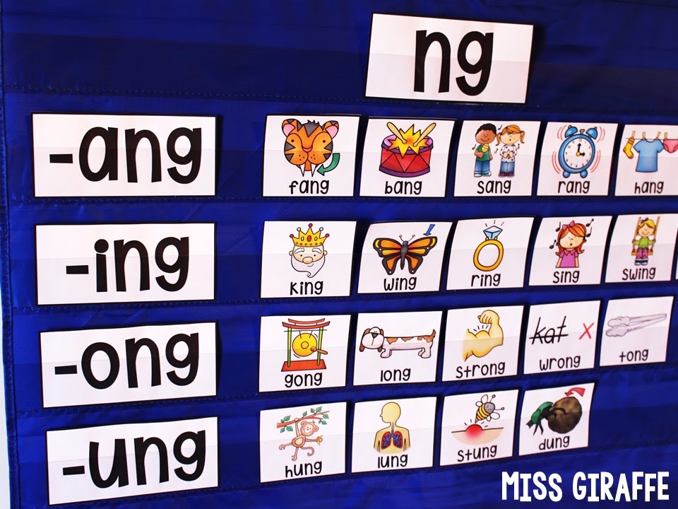 Miss Giraffe's Class How to Organize Phonics Pocket Chart Centers