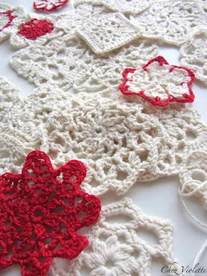 Organic crochet doily garland by Chez Violette