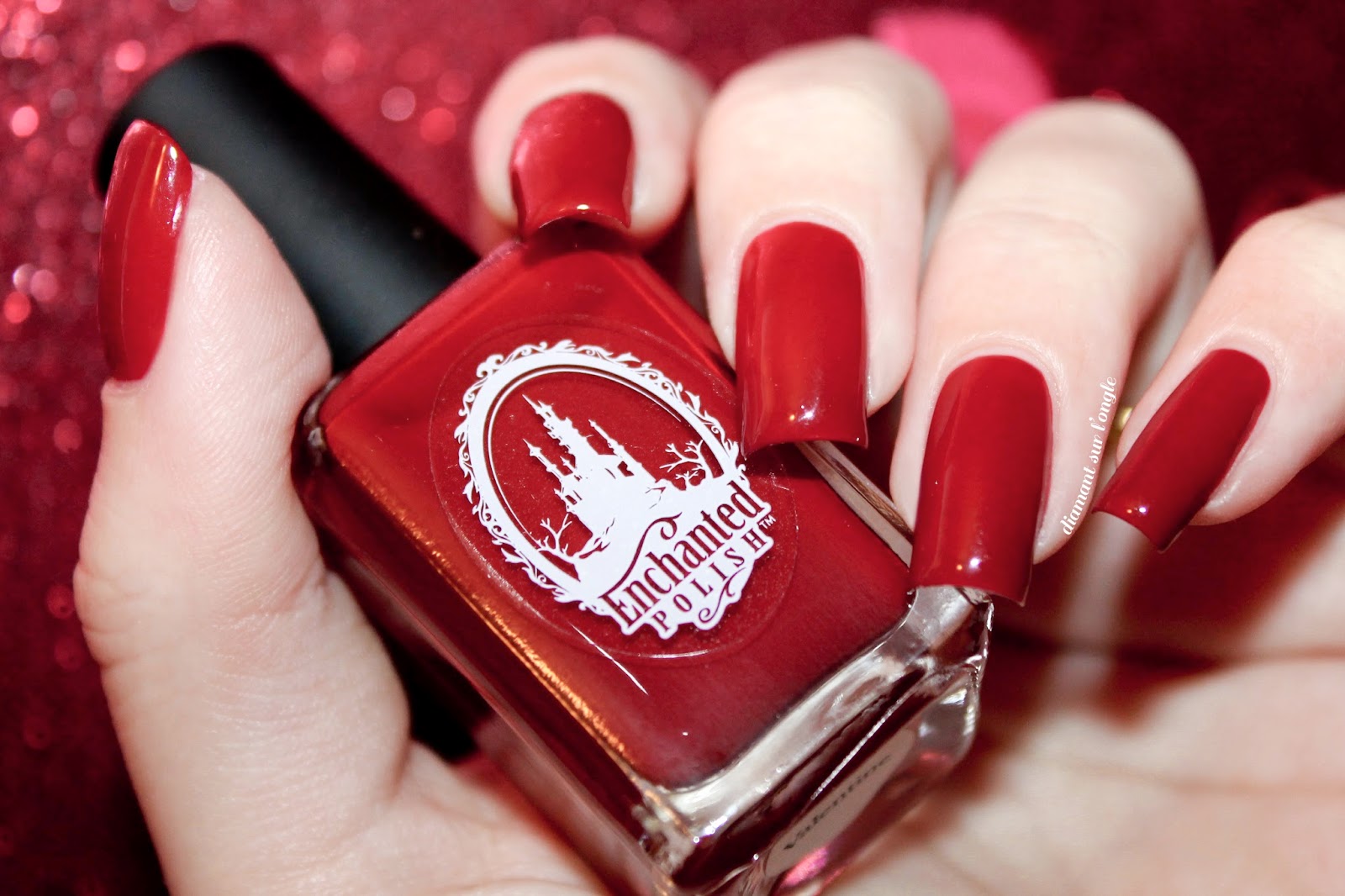 Swatch of the nail polish "Valentine" from Enchanted Polish