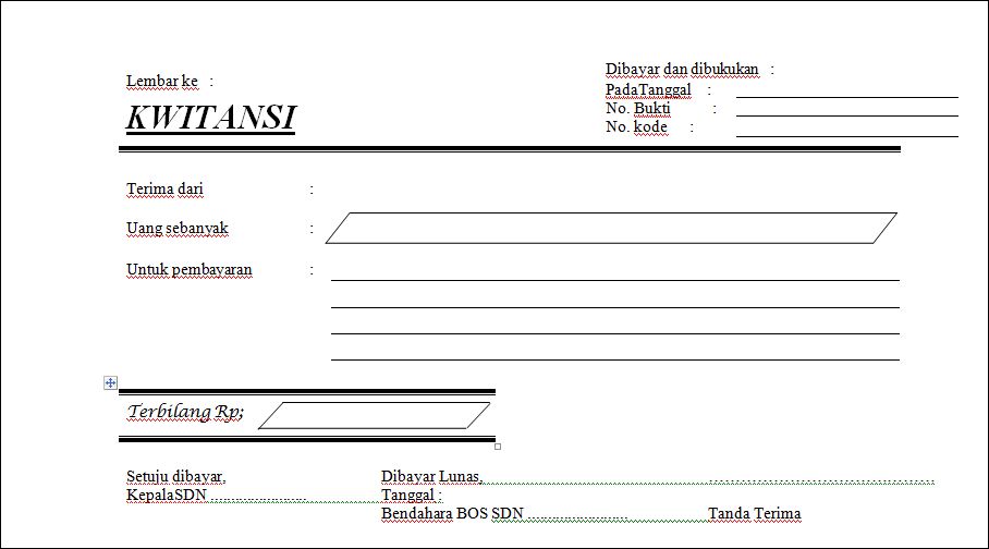 Contoh Kwitansi Bos Mts Wwwmadreviewnet