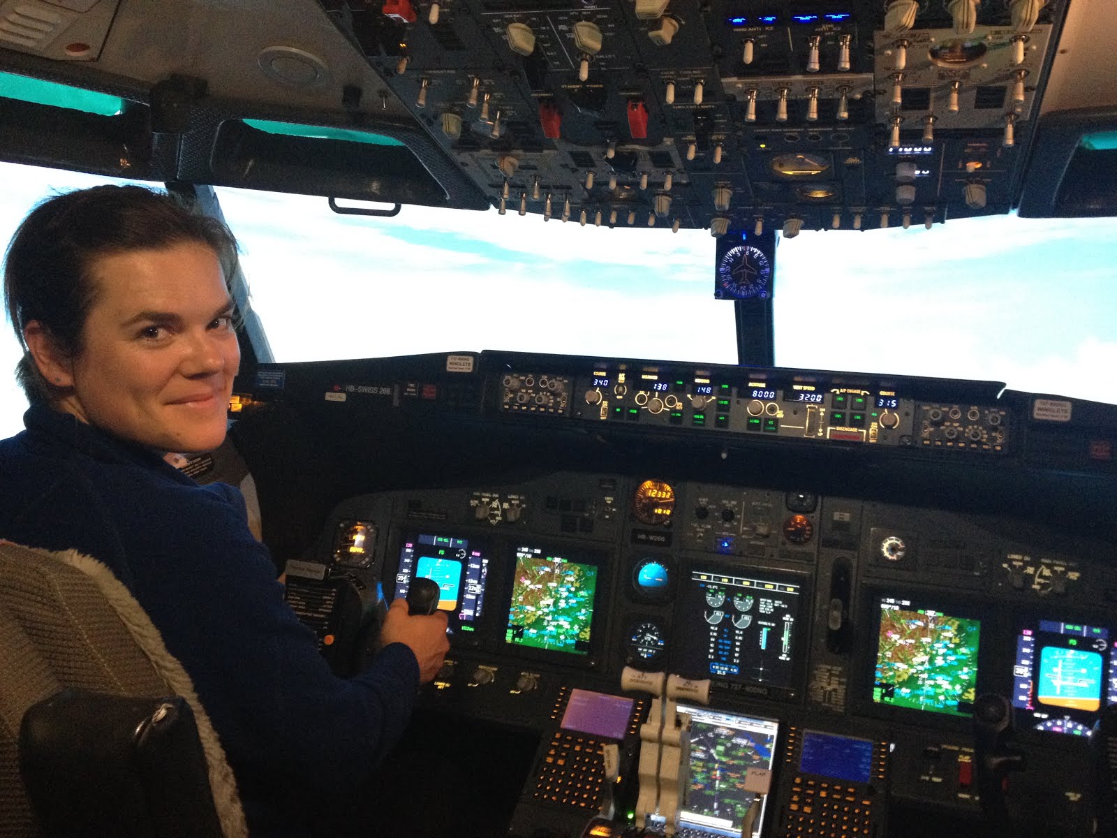 First female PIC Esther Zysset during hard flighttraining into the clouds... Well done Esthi!