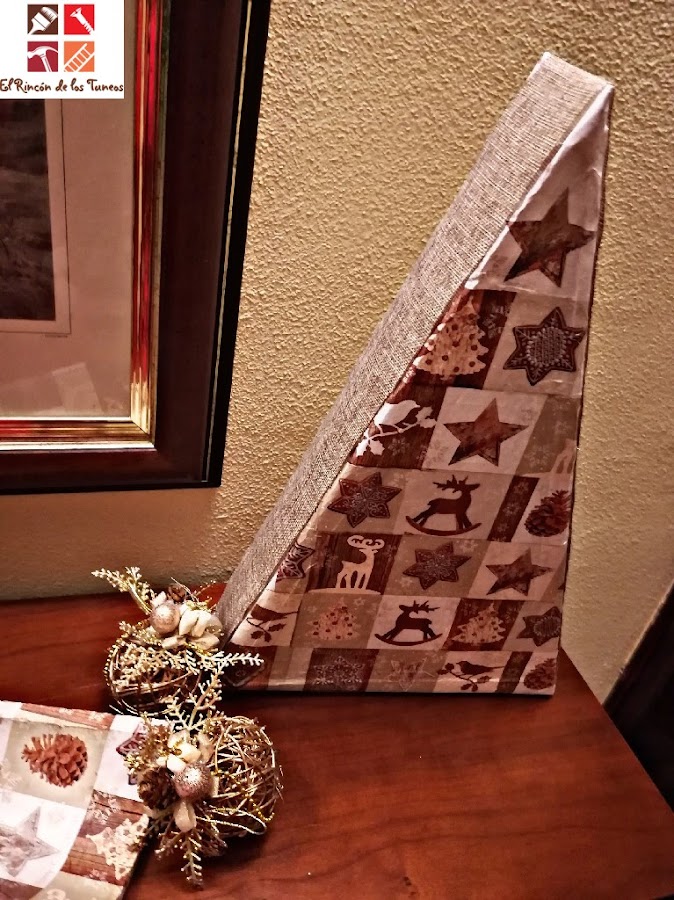 diy arbol navidad con cartón