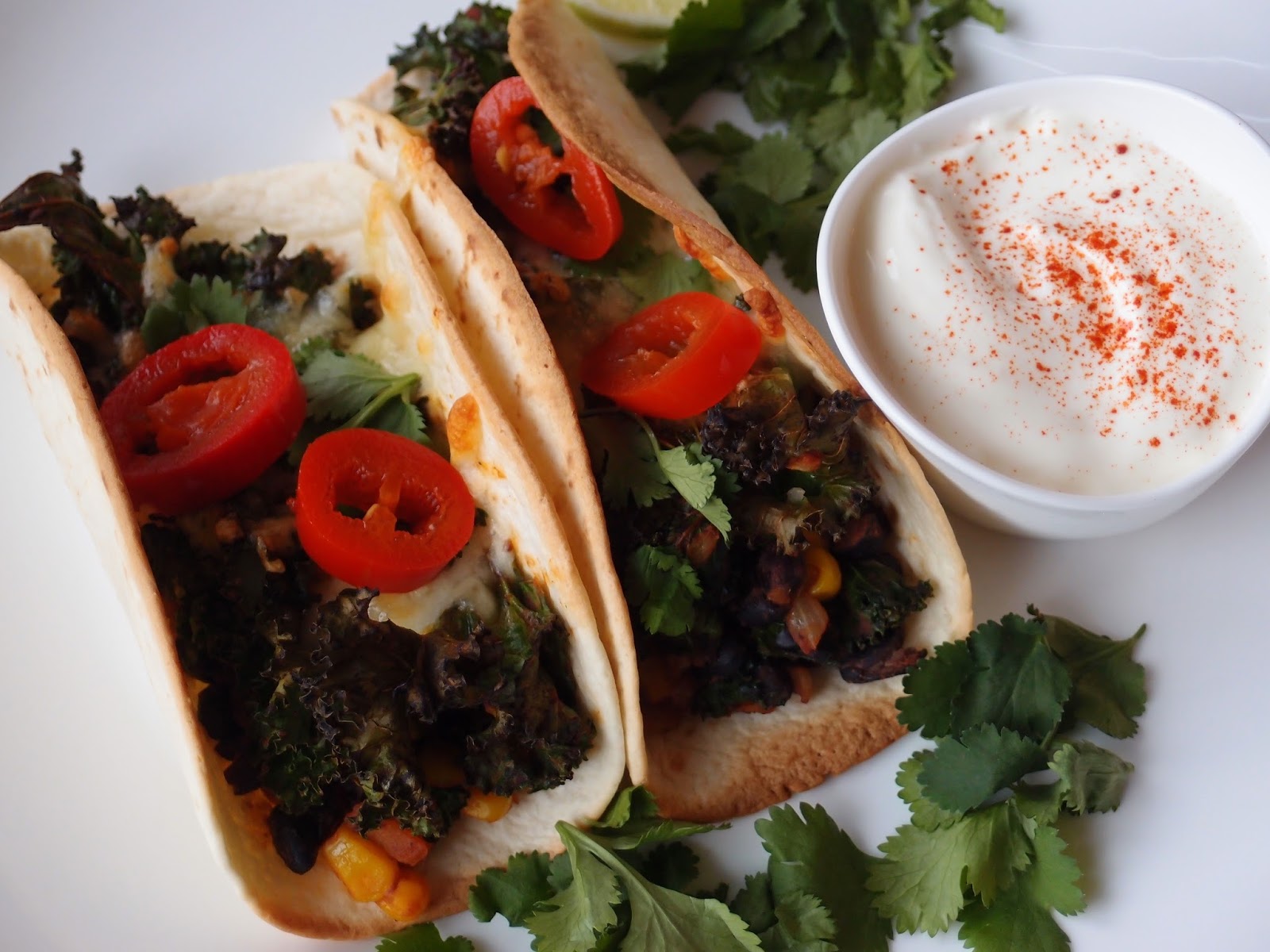 The VegHog Black bean and kale tacos