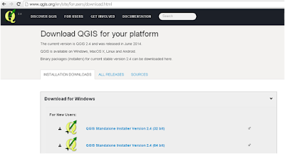 QGIS download page
