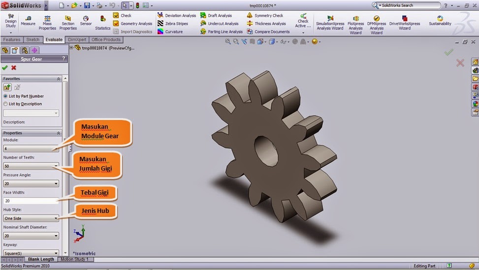 How to Make Spur SolidWorks Tutorial