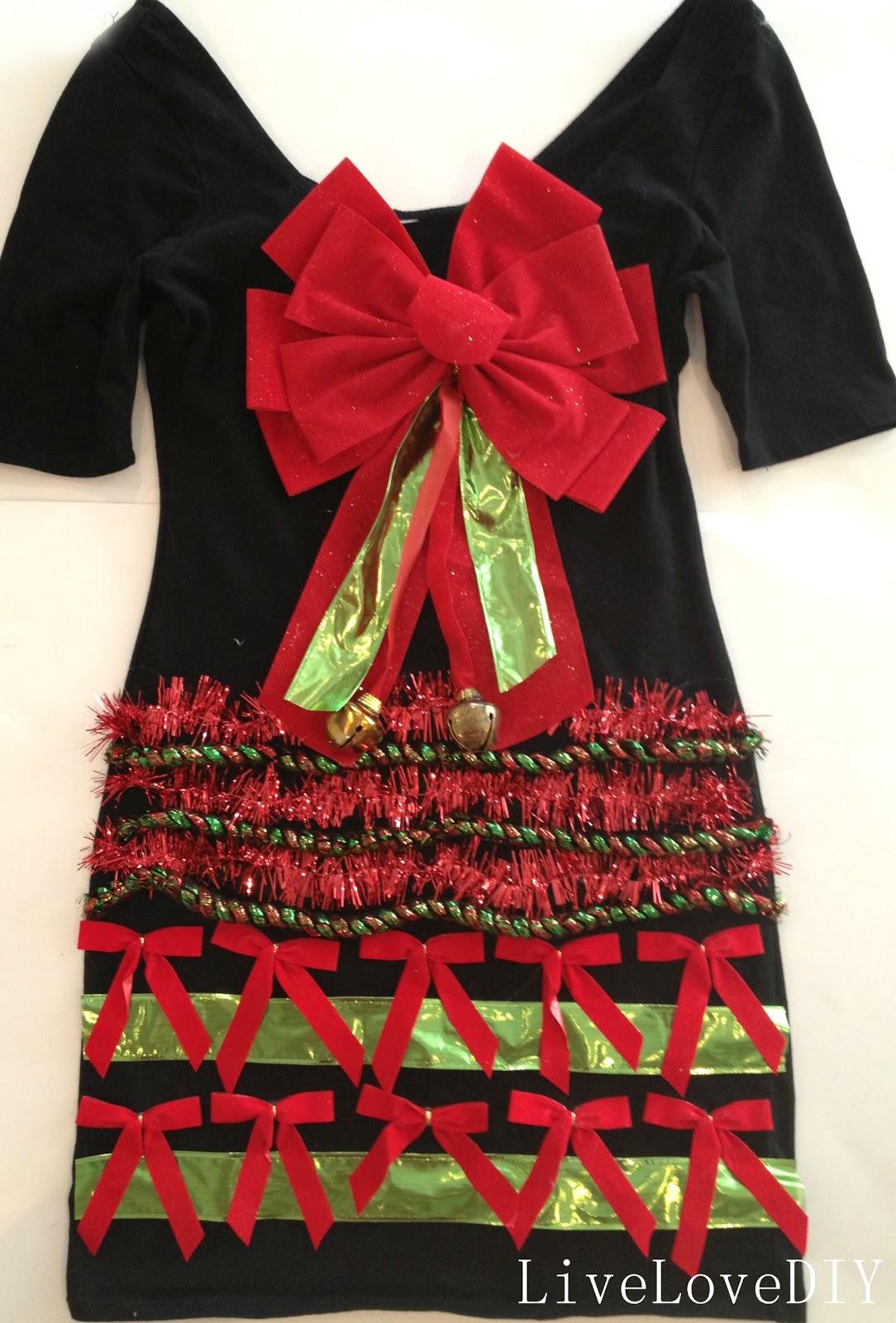 LiveLoveDIY: How To Make An Ugly Christmas Sweater Dress