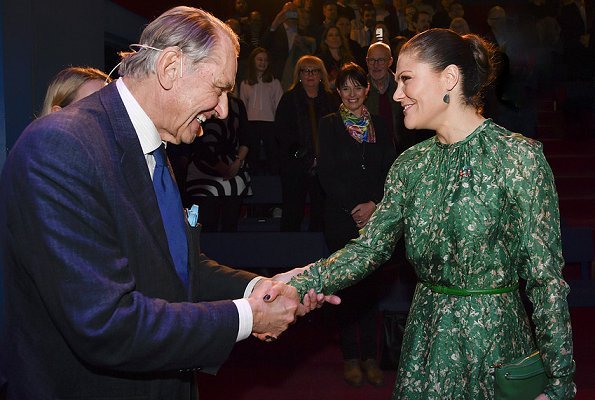 Crown Princess Victoria wore H&M dress from H&M Conscious Exclusive Collection 2018 at WaterAid event