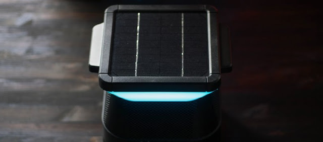 Best Bluetooth speakers beneath $100: A top-down read of the Monster Solara in black with the blue semiconductor diode lit up Best Bluetooth speakers beneath $100: A top-down read of the Monster Solara in black with the blue semiconductor diode lit up