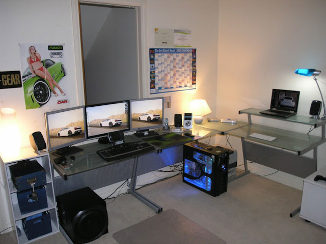 small computer room ideas with light