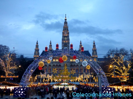 Ayuntamiento de Viena en Navidad