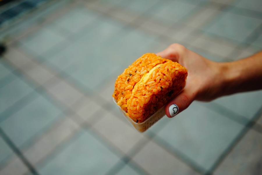 spam egg cheese rice burger as seen in seoul convenience store