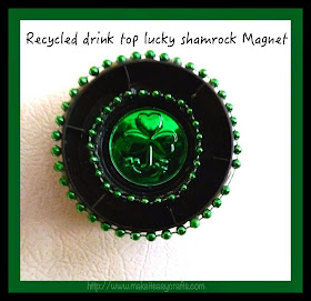 Recycled shamrock magnet tutorial