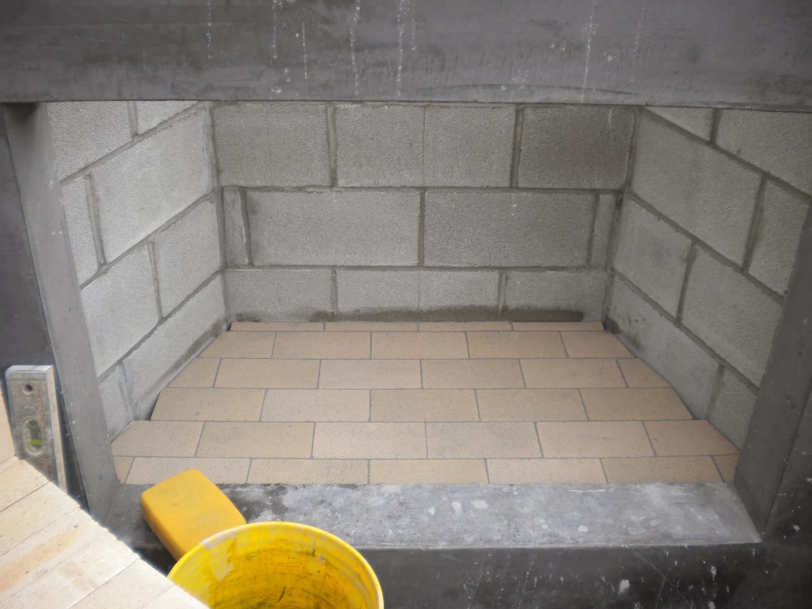 BOISINEAU MASONRY Outdoor fireplace firebox and bluestone veneer