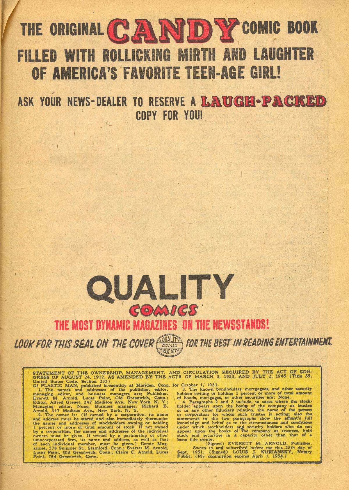 Read online Plastic Man (1943) comic -  Issue #34 - 25