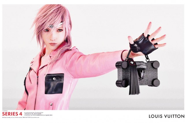 Lightning de Final Fantasy Modelo Virtual en la campaña Primavera Verano Louis Vuitton 2016