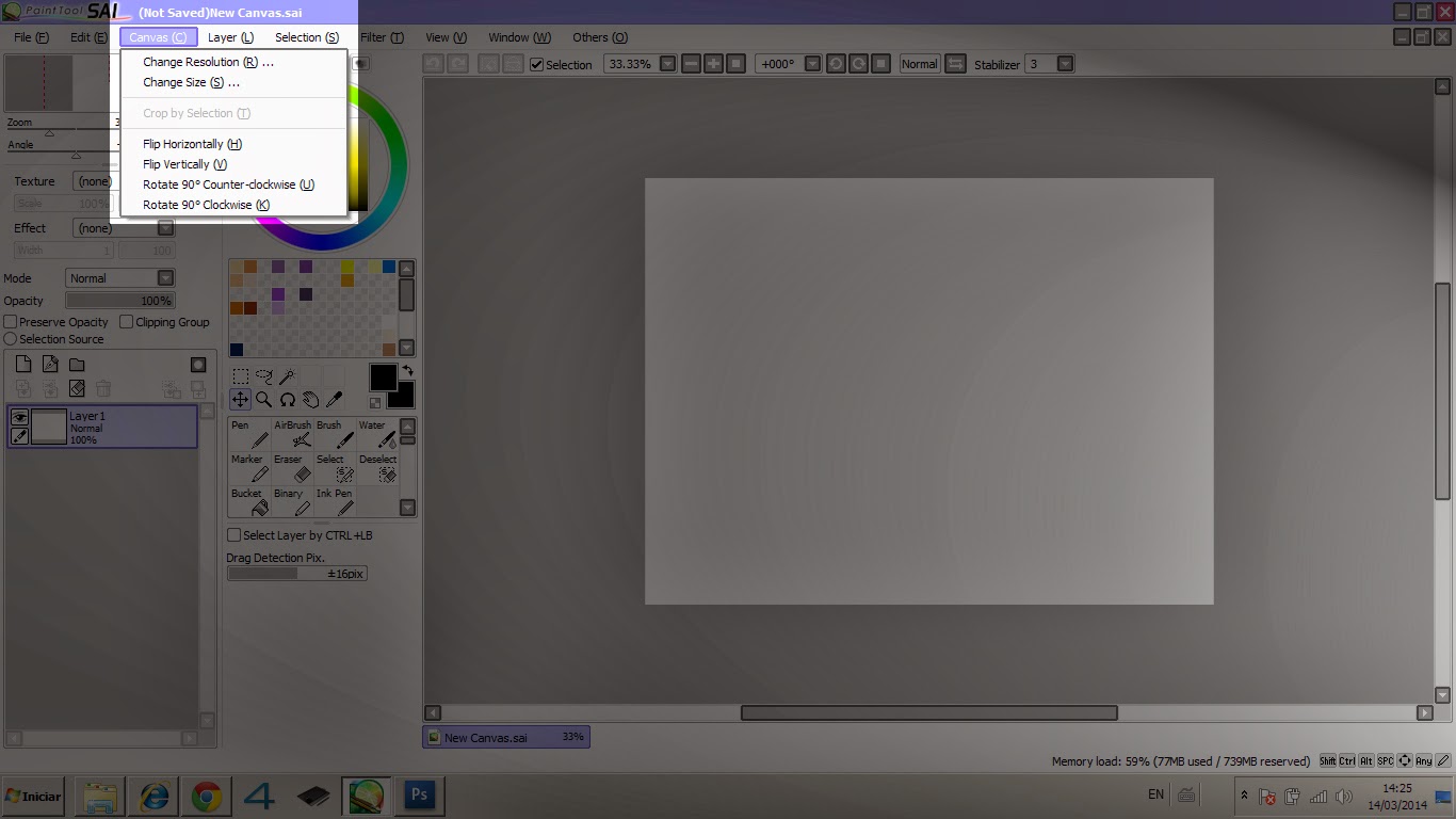 Manual Paint Tool Sai 01) INICIANTE Interface Parte 01